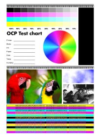 Страница теста цветного принтера проверка печати качества и настройка